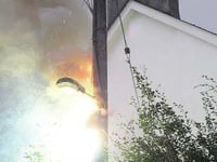 Pole fire pyrotechnics