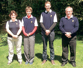 Family firm in golf four ball