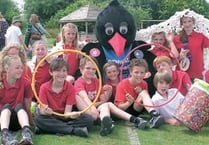 Choughy joins in the fun at Stoke Climsland