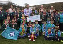 £250 from Okehampton Rotary for Okehampton Scout Group