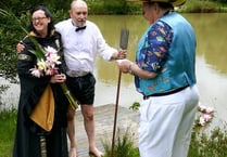Holidaying couple have unique fishy wedding at Anglers' Paradise at Halwill Junction