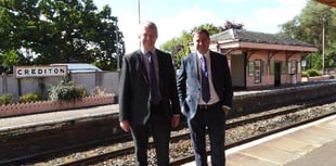 Mel Stride MP discusses potential rail service with leader of Mid Devon District Council