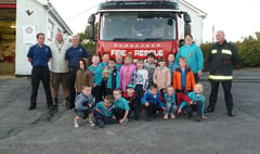Bere Alston Beavers visit village fire station