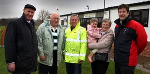Air ambulance landing lights installed at North Tawton rugby pitch