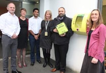 Defibrillator installed outside Tavyside Health Centre to help save lifes