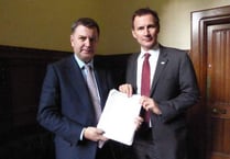 Pleading the case for Okehampton Hospital to Jeremy Hunt