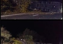 Stretch of A30 closed due to overturned lorry