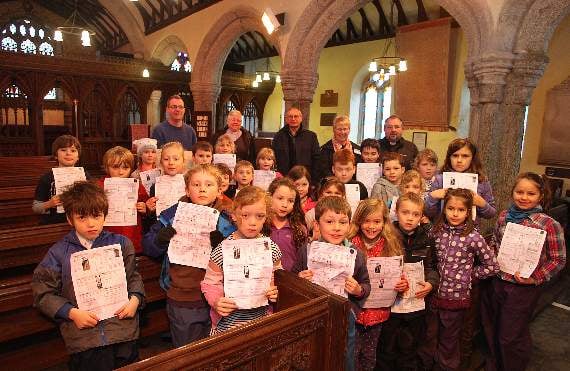 Schoolchildren put new church trail to the test