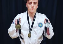 Tavistock's Tate Budge wins two golds at UK International Taekwondo Federation in Bath