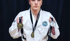 Tavistock's Tate Budge wins two golds at UK International Taekwondo Federation in Bath