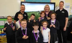 Interactive whiteboard donated to Princetown Primary School by Dartmoor Classic