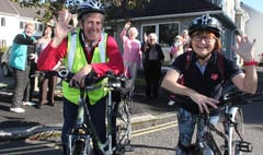 Tavistock's Mary Budge and Pam Smith cycle to Saltram House and back for charity