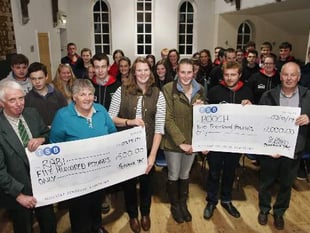 Tavistock Young Farmers give £2,500 to charities from dung sale