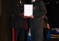 Long service medal for Tavistock firefighter Keith Lake