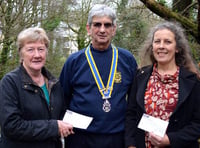 Okehampton Rotary supports local organisations with cheques