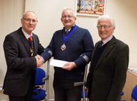Yelverton Rotary Club make donation to Princetown's air ambulance landing site