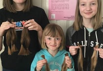 Three Okehampton sister donate their long locks to the Little Princess Trust
