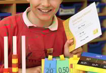 Lydford Primary's Otis top the class after receiving gold national award