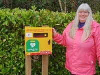 Lifesaving defibrillator installed at park homes community near Okehampton