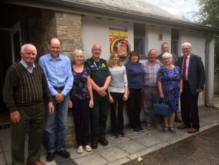 Training course for Meldon Village Hall's defibrillator