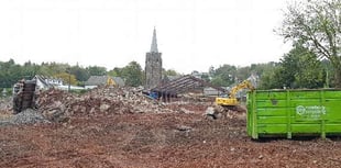 Pannier market as demolition gets underway on the Hatherleigh Market site