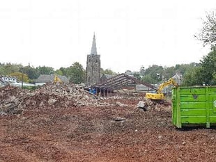 Pannier market as demolition gets underway on the Hatherleigh Market site