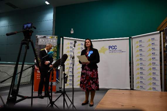 Alison Hernandez elected to second term as police and crime commissioner for Devon, Cornwall and Isles of Scilly