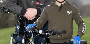 Young Tavistock pupil biking for The Brain Tumour Charity