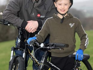 Young Tavistock pupil biking for The Brain Tumour Charity