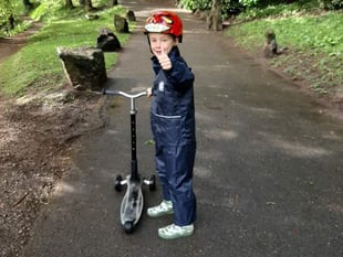 Kian’s making a wheely good effort for foodbank