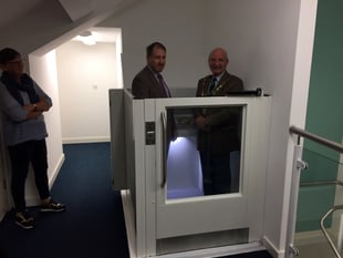 Residents ready to go up in the world as lift is installed