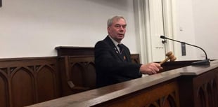 First chairman in the restored Guildhall
