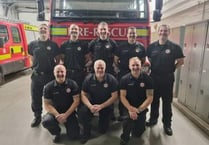 Okehampton fire crew raise £1,400 for Movember