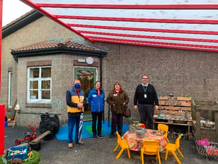 Okehampton Primary School shows off new nursery canopy