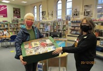 Okehampton Library's Christmas raffle raises £200