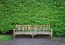 Recycled waste benches in town