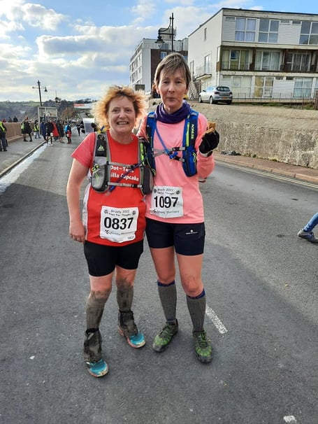 Dotty King and Kate Fowle complete the challenging Grizzly at Seaton