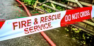 Car severely damaged in fire
