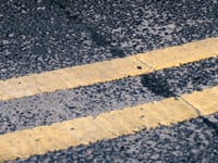 Double yellow lines for roads around Two Bridges 