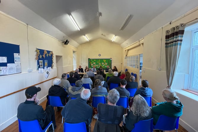 Affected Tamar Valley Line users at a public meeting with Great Western Railway 