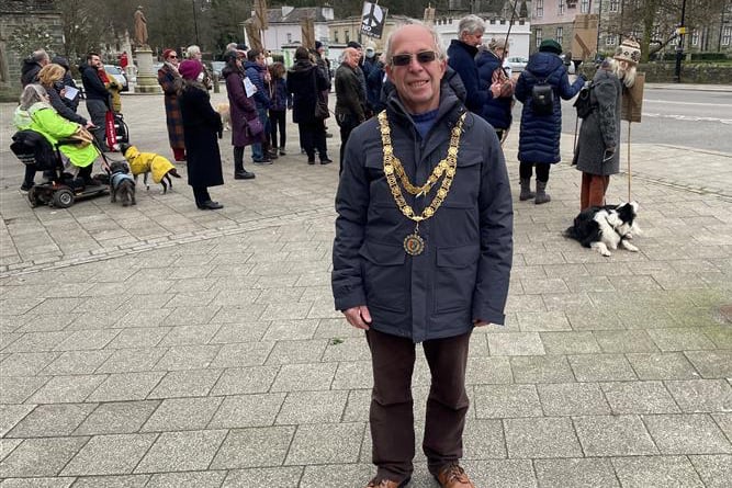 Outgoing Tavistock mayor Andy Hutton