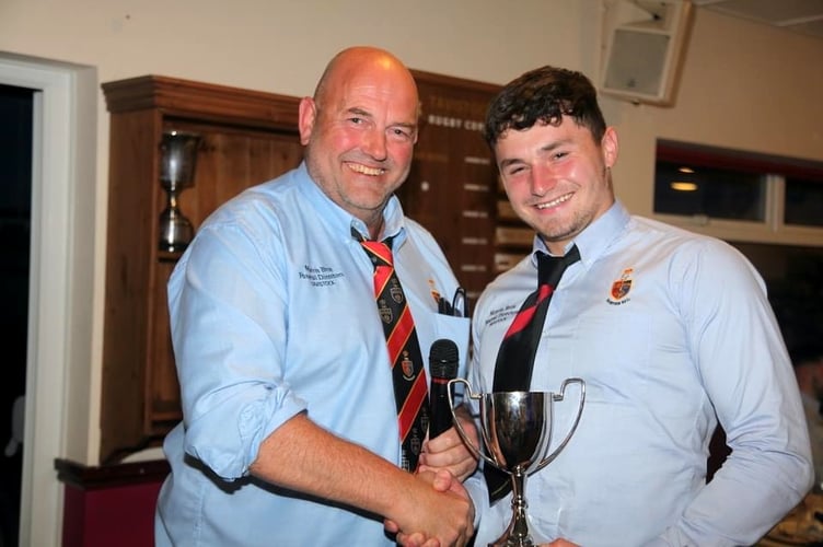 Club coach Joel caddy with Jack Easton