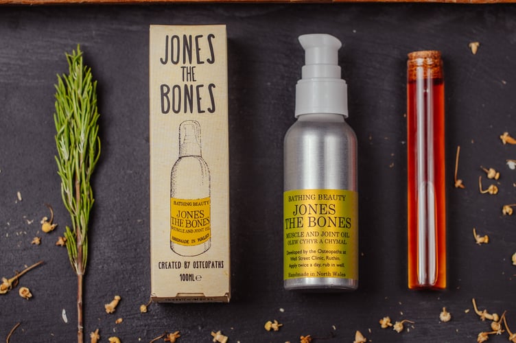 Jones the Bones Oil Lifestyle Shot. Bathing Beauty