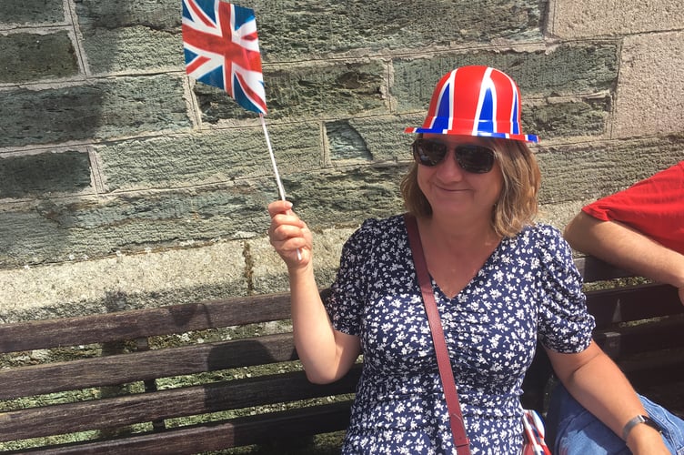Amanda Haggath-Smith getting patriotic for the jubilee
