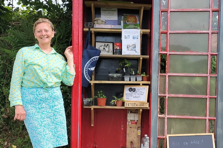 Addy with phone box, Horndon