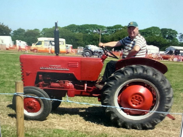 Colin Jane on his tractor