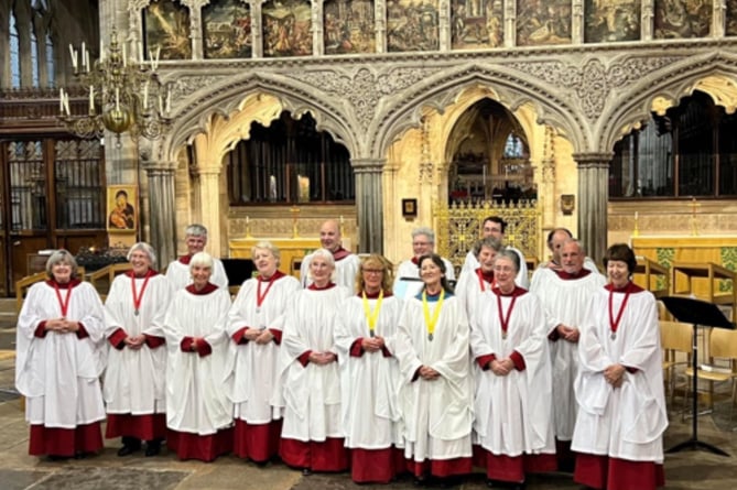 Tavistock choristers at Exeter Cathedral