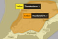 Amber Warning of thunderstorms and flooding