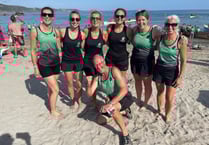 Regatta rowers represent Cotehele in Cornwall