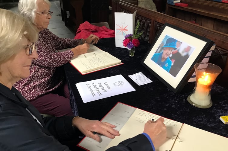 St Eustachius Church condolence book
Pam Hunter and Joy  Loader